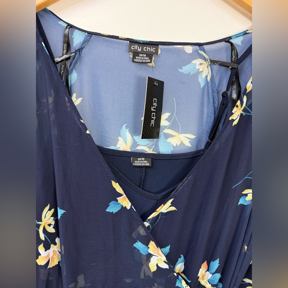 City Chic Maxi Summer Dress Wrap Dress size 18 - Picture 4 of 7